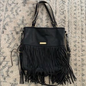 Black Fringe Steve Madden Bag